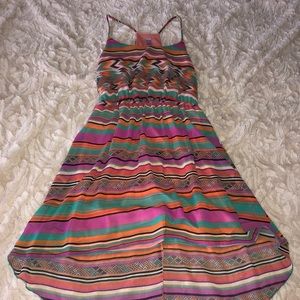 Boutique Aztec High Low Dress